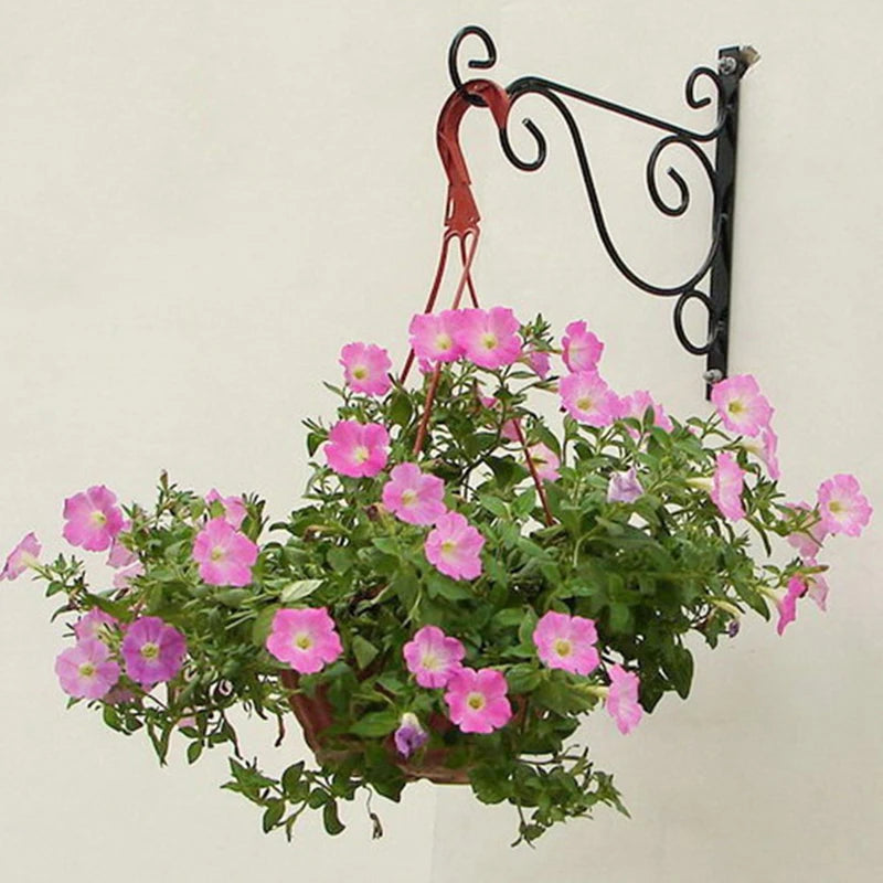 Stand for Flowers 3D Geometric Wall Hanging Balcony Plant Flower Pot Wrought Iron Hooks Holder Wall-Mounted Basket Bracket Plant