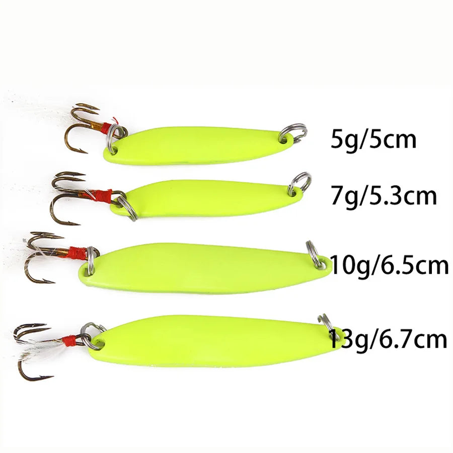 1pcs Crankbait Winter Luminous Fishing Lure Bass Metal Tackle  Sequins Spinner Spoon Hard Bait Artificial Wobbler For Pike Fish