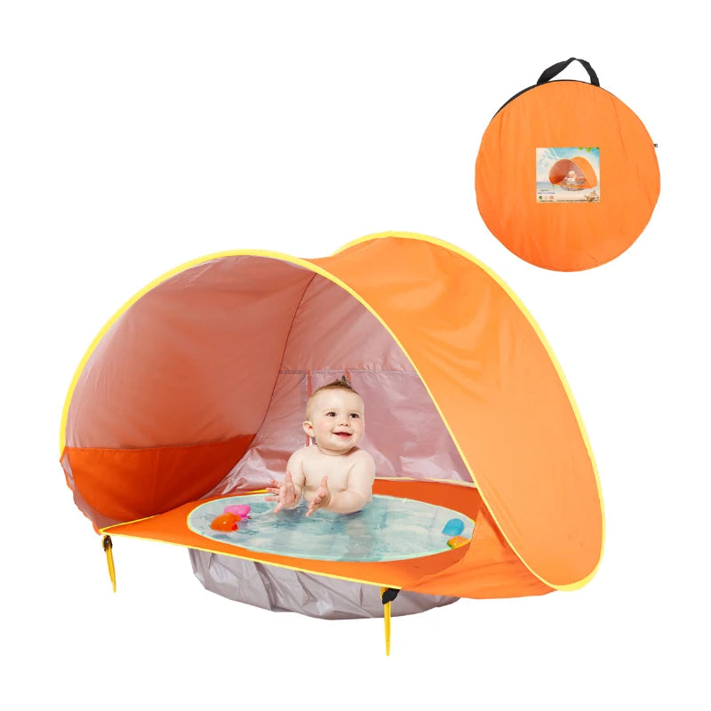 Baby Beach Tent Children Waterproof Pop Up sun Awning Tent UV-protecting Sunshelter with Pool Kid Outdoor Camping Sunshade Beach