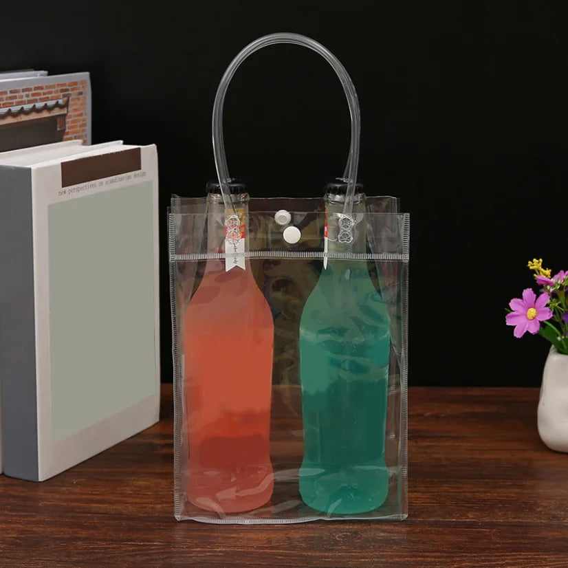 Transparent PVC Tote Bag Waterproof Clear Plastic Storage Bags For Water Bottle Shoe Things Handbag Shoulder Bags Home Organizer