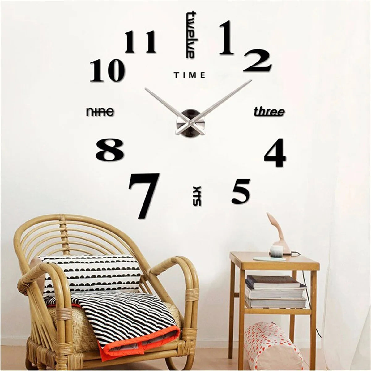 3D Wall Clock Mirror Wall Stickers Creative DIY Wall Clocks Removable Art Decal Sticker Home Decor Living Room Quartz Needle Hot