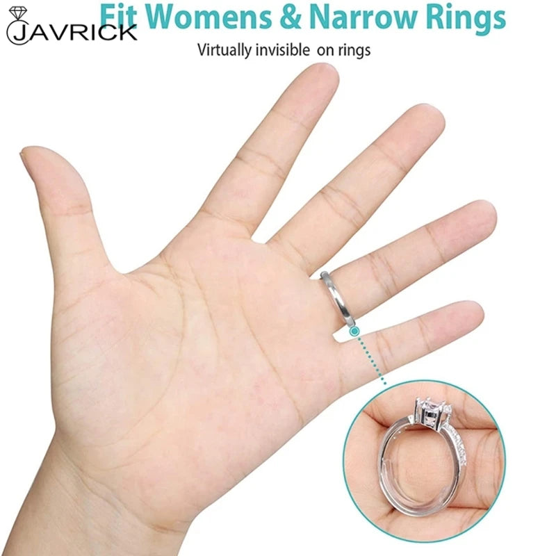 8 Sizes Silicone Invisible Clear Ring Size Adjuster Resizer Loose Rings Reducer Ring Sizer Fit Any Rings Jewelry Tools