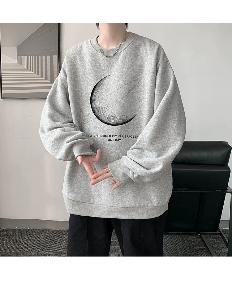 Autumn and Winter Inner Oversize Outwear round Neck Sweatshirt