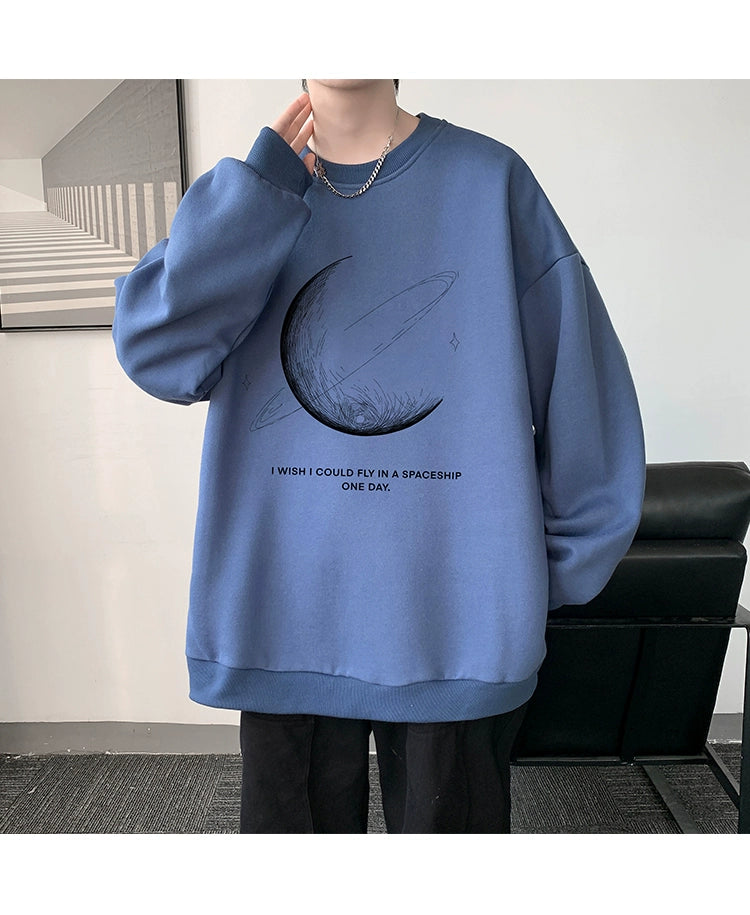 Autumn and Winter Inner Oversize Outwear round Neck Sweatshirt