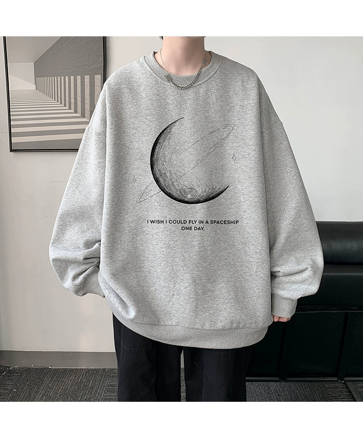 Autumn and Winter Inner Oversize Outwear round Neck Sweatshirt