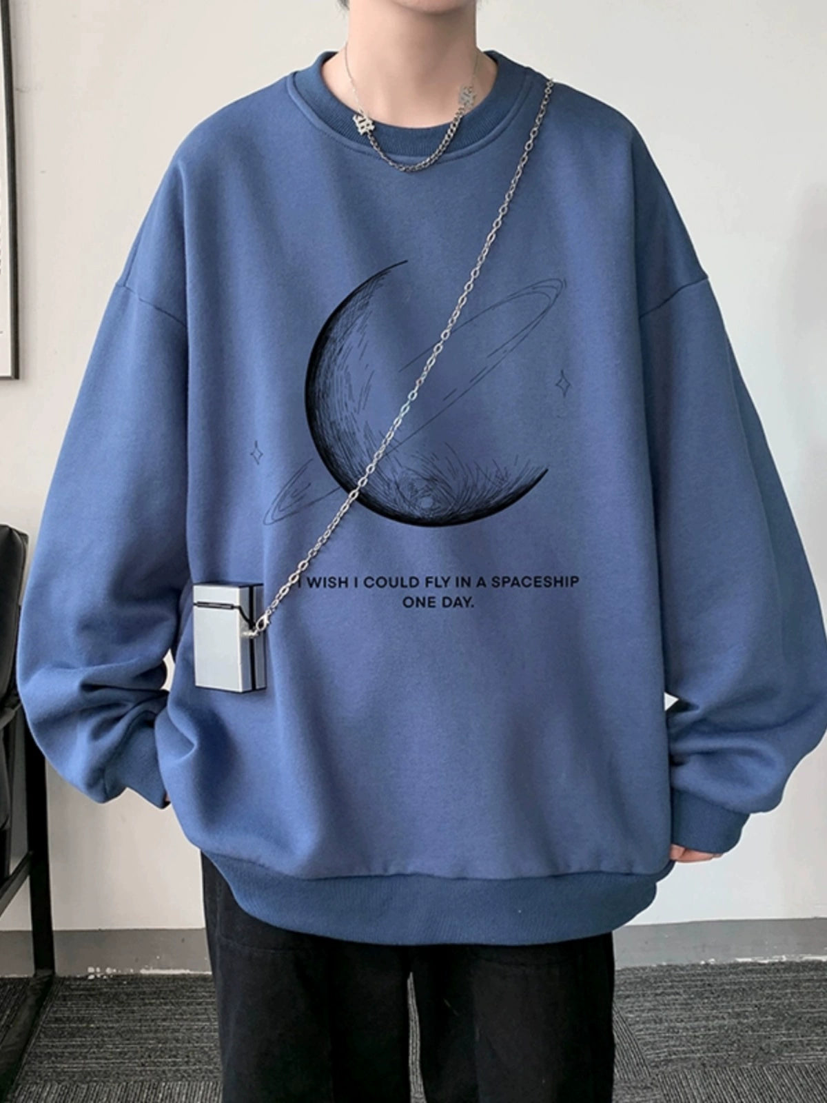 Autumn and Winter Inner Oversize Outwear round Neck Sweatshirt