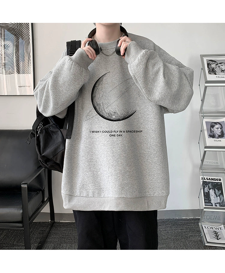 Autumn and Winter Inner Oversize Outwear round Neck Sweatshirt