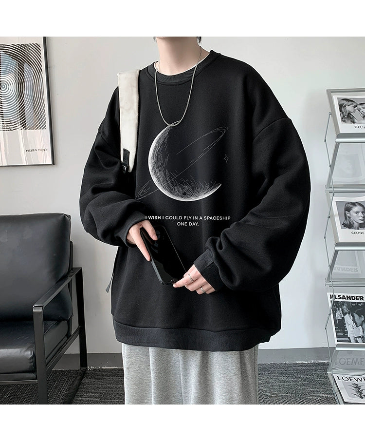 Autumn and Winter Inner Oversize Outwear round Neck Sweatshirt