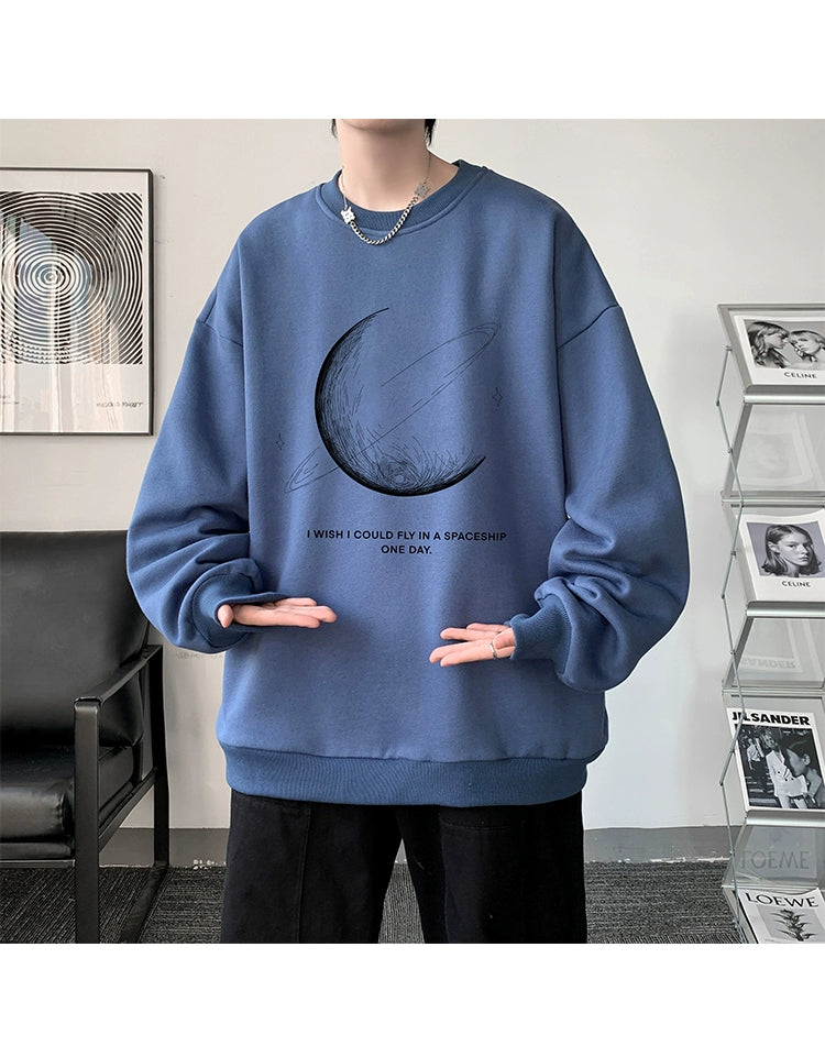 Autumn and Winter Inner Oversize Outwear round Neck Sweatshirt