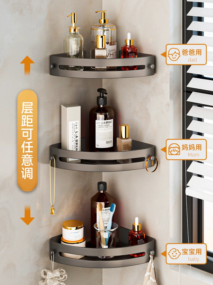 Bathroom No Punch Frame Storage Rack Bathroom Toilet Tripod Toilet Shower Gel Bathroom Triangle Corner