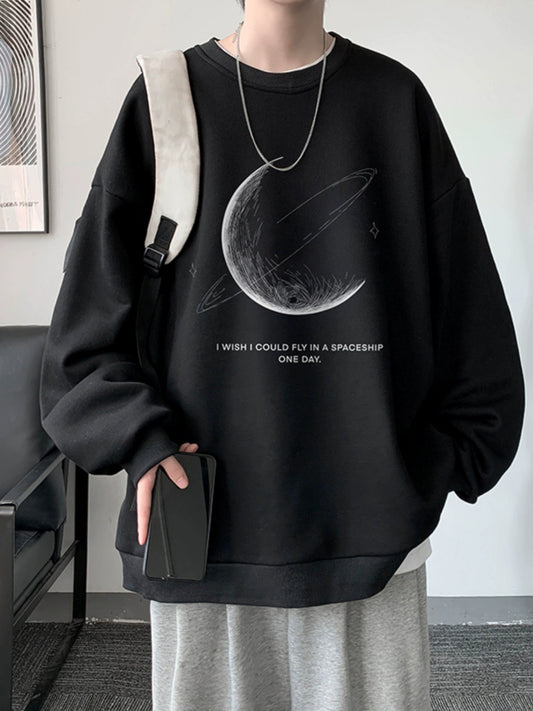 Autumn and Winter Inner Oversize Outwear round Neck Sweatshirt