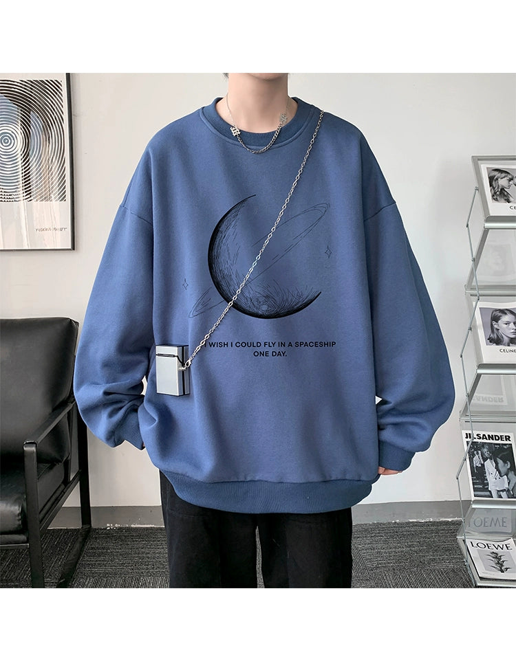 Autumn and Winter Inner Oversize Outwear round Neck Sweatshirt