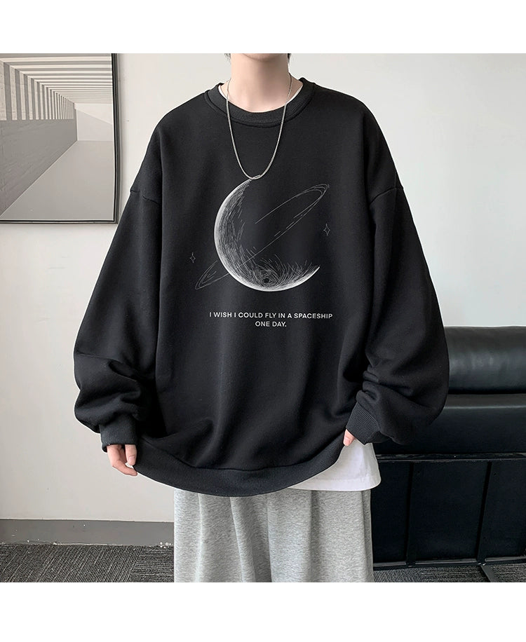 Autumn and Winter Inner Oversize Outwear round Neck Sweatshirt