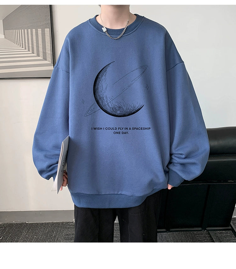 Autumn and Winter Inner Oversize Outwear round Neck Sweatshirt