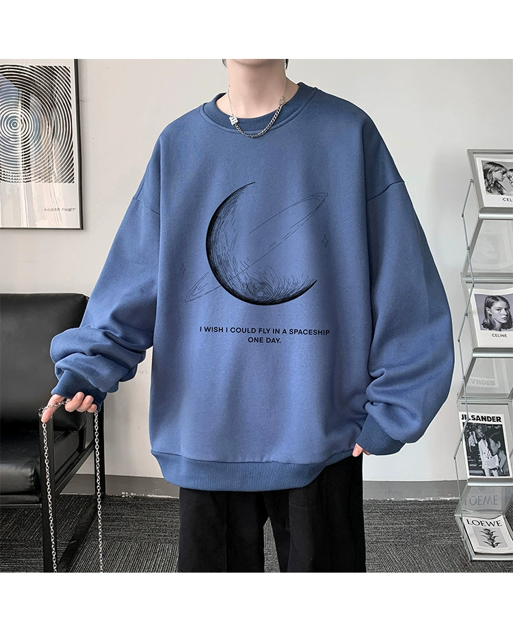 Autumn and Winter Inner Oversize Outwear round Neck Sweatshirt