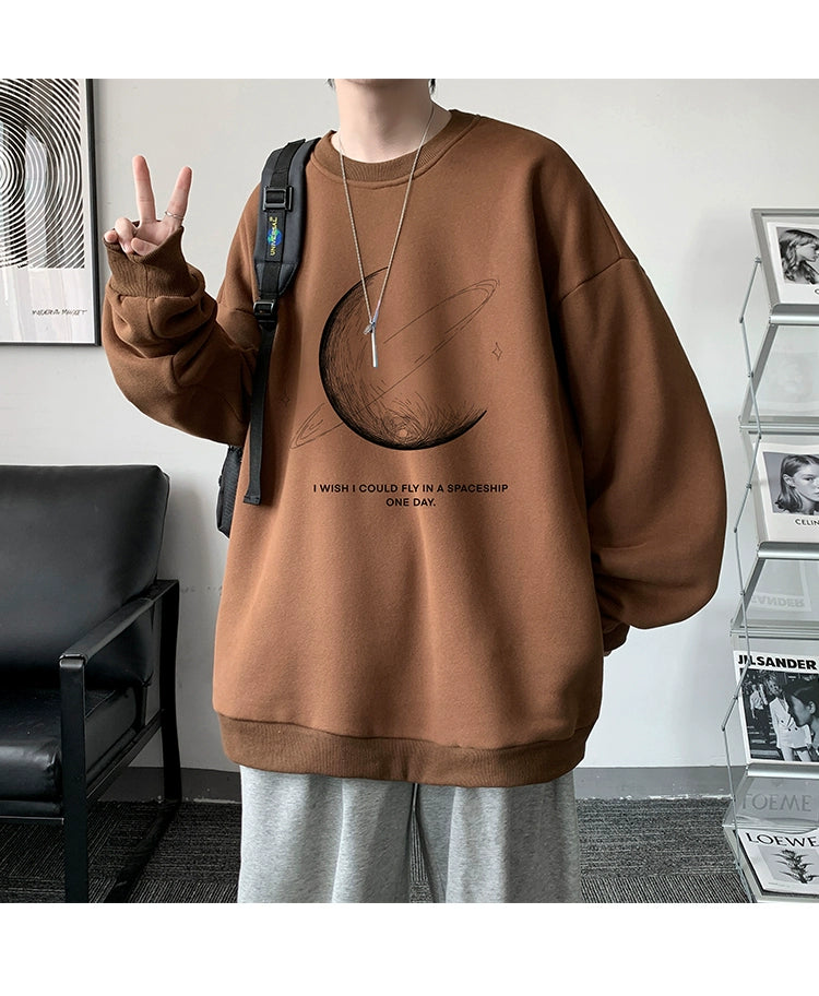 Autumn and Winter Inner Oversize Outwear round Neck Sweatshirt