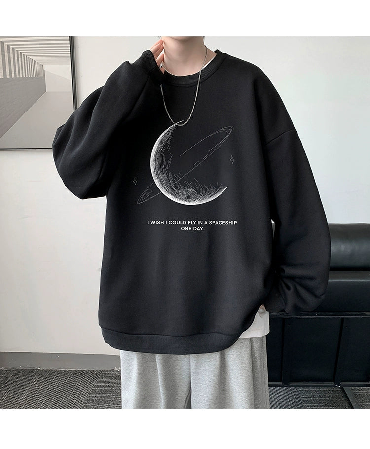 Autumn and Winter Inner Oversize Outwear round Neck Sweatshirt