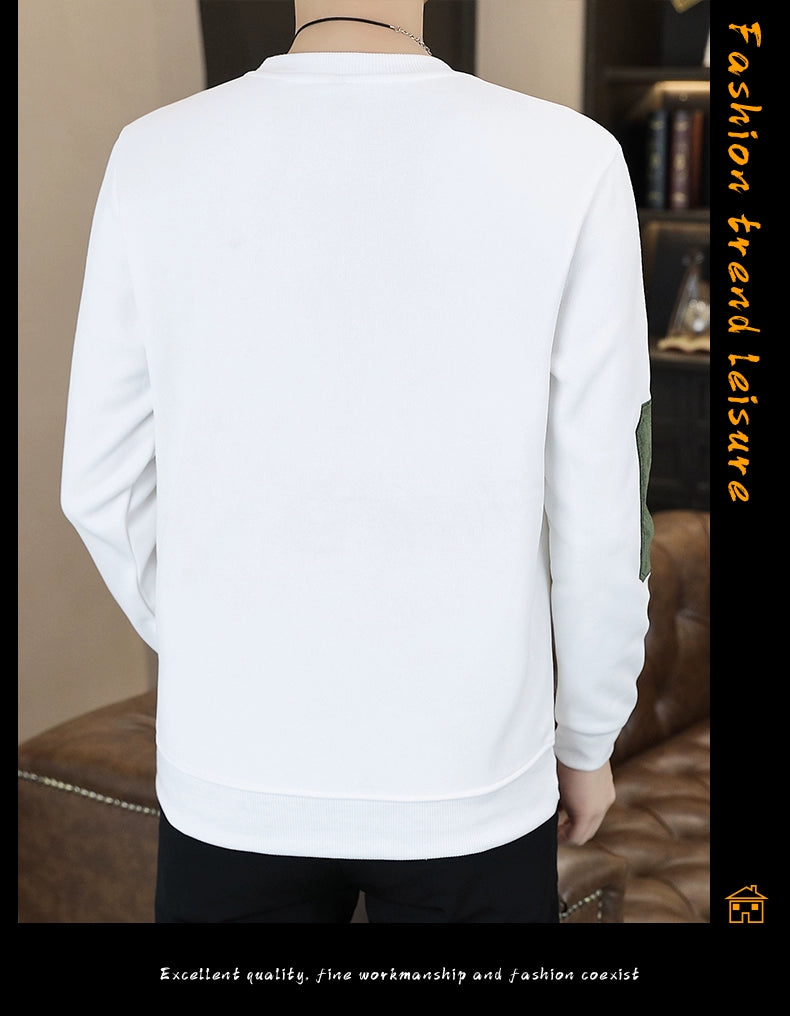 Trendy Spring T-shirt Thickened Bottoming Shirt Men Sweatshirt