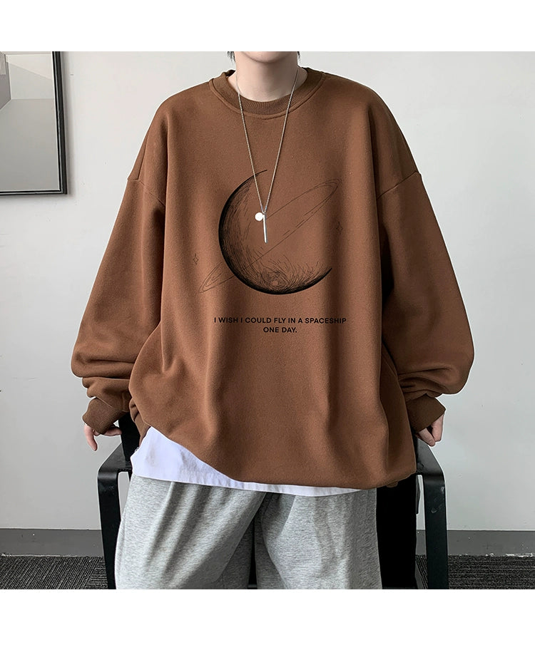 Autumn and Winter Inner Oversize Outwear round Neck Sweatshirt