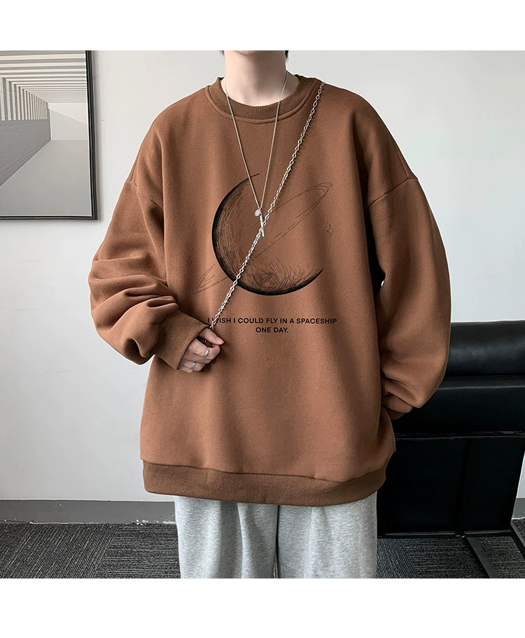 Autumn and Winter Inner Oversize Outwear round Neck Sweatshirt