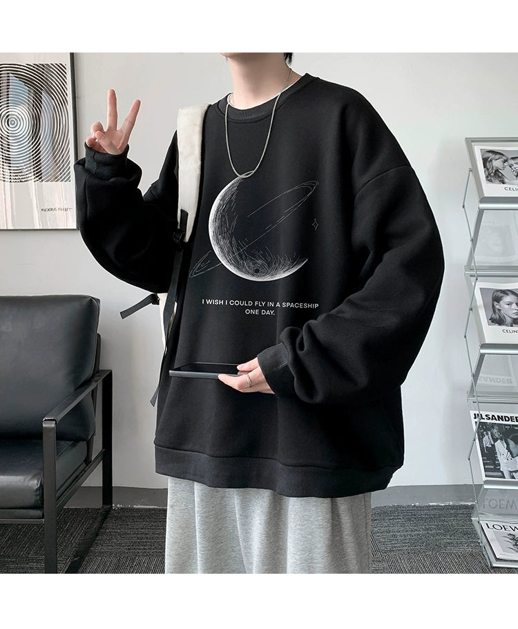 Autumn and Winter Inner Oversize Outwear round Neck Sweatshirt