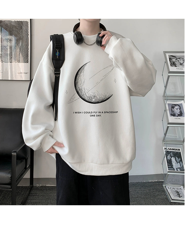 Autumn and Winter Inner Oversize Outwear round Neck Sweatshirt