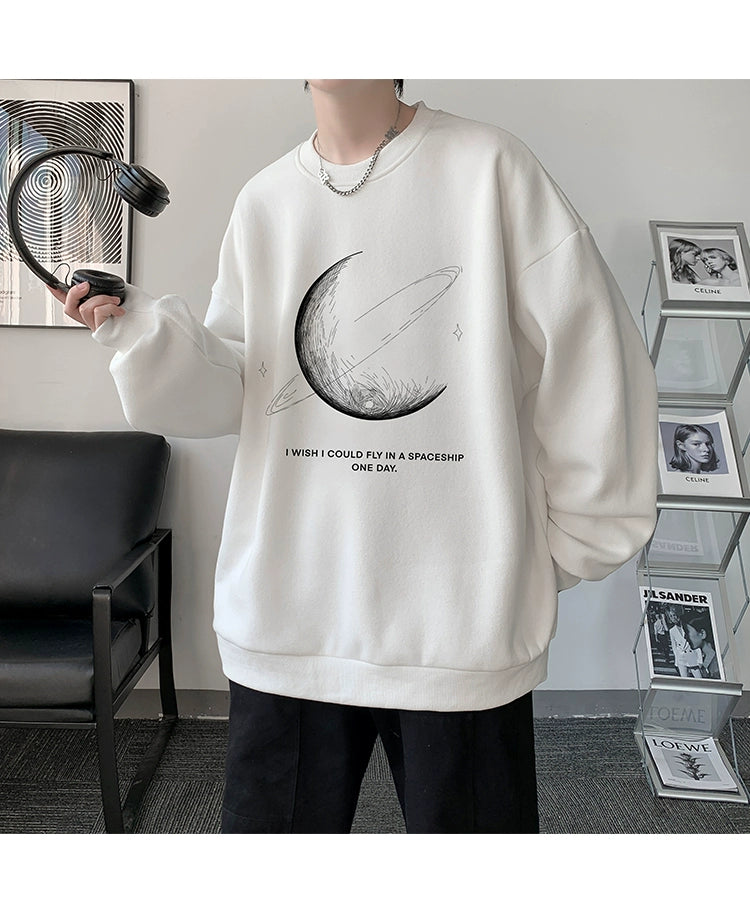 Autumn and Winter Inner Oversize Outwear round Neck Sweatshirt