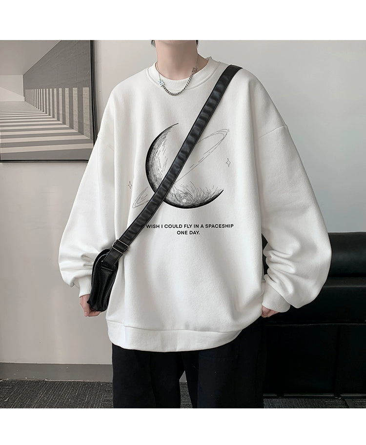 Autumn and Winter Inner Oversize Outwear round Neck Sweatshirt