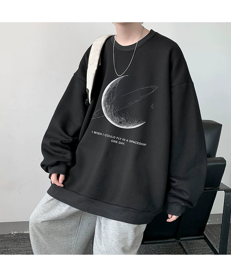 Autumn and Winter Inner Oversize Outwear round Neck Sweatshirt