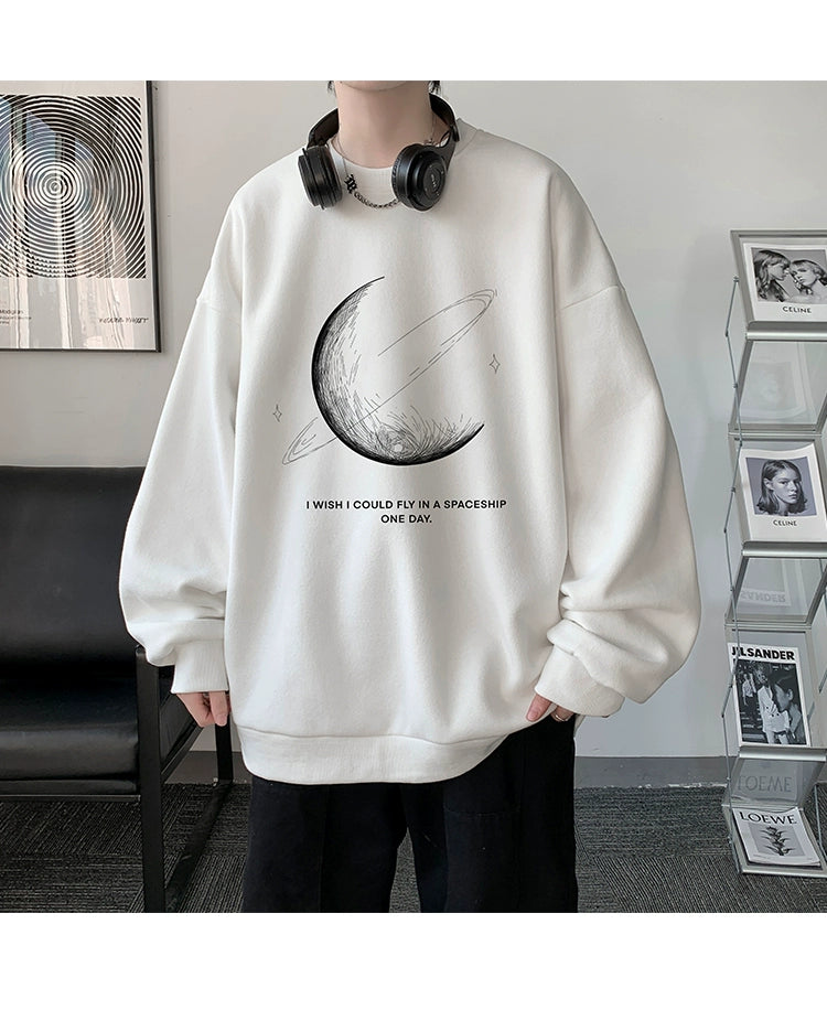 Autumn and Winter Inner Oversize Outwear round Neck Sweatshirt