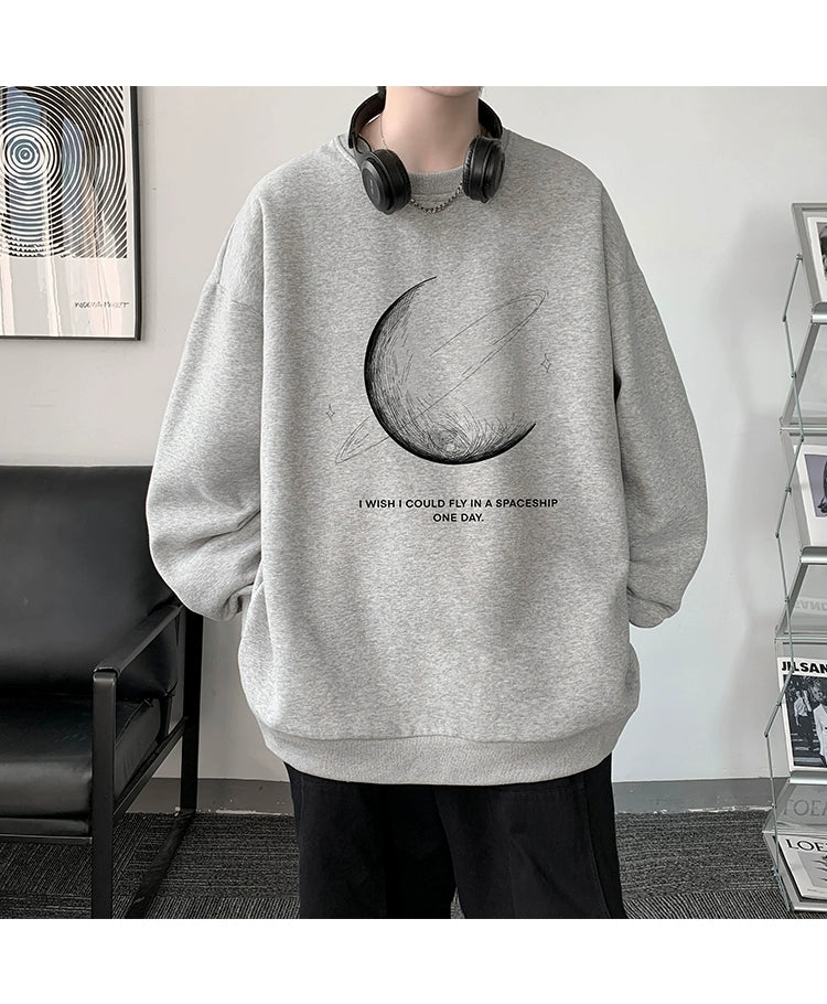 Autumn and Winter Inner Oversize Outwear round Neck Sweatshirt