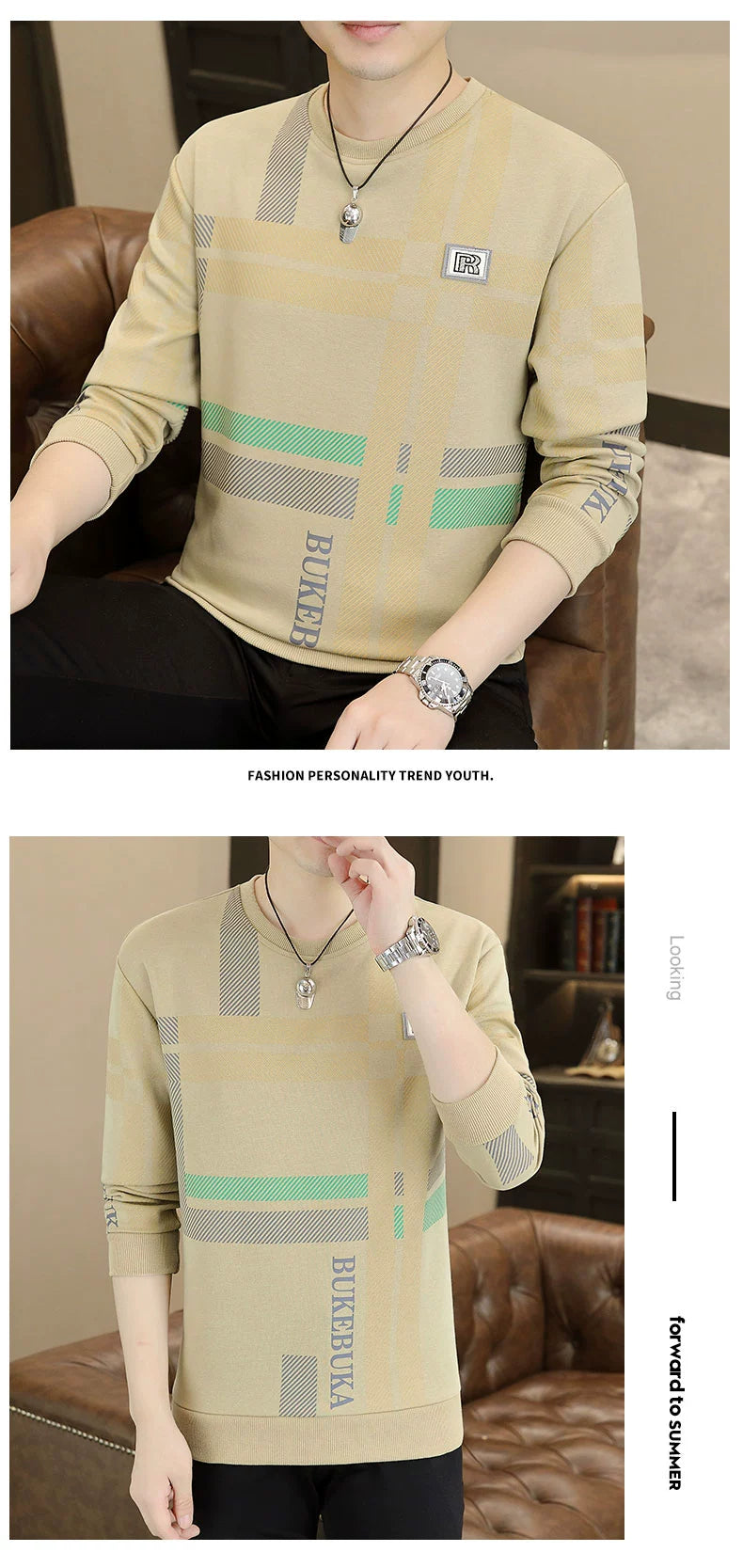 Autumn Fleece Thickened Warm and Trendy Men's Sweatshirt