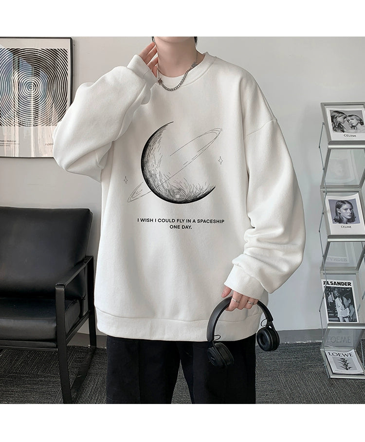 Autumn and Winter Inner Oversize Outwear round Neck Sweatshirt