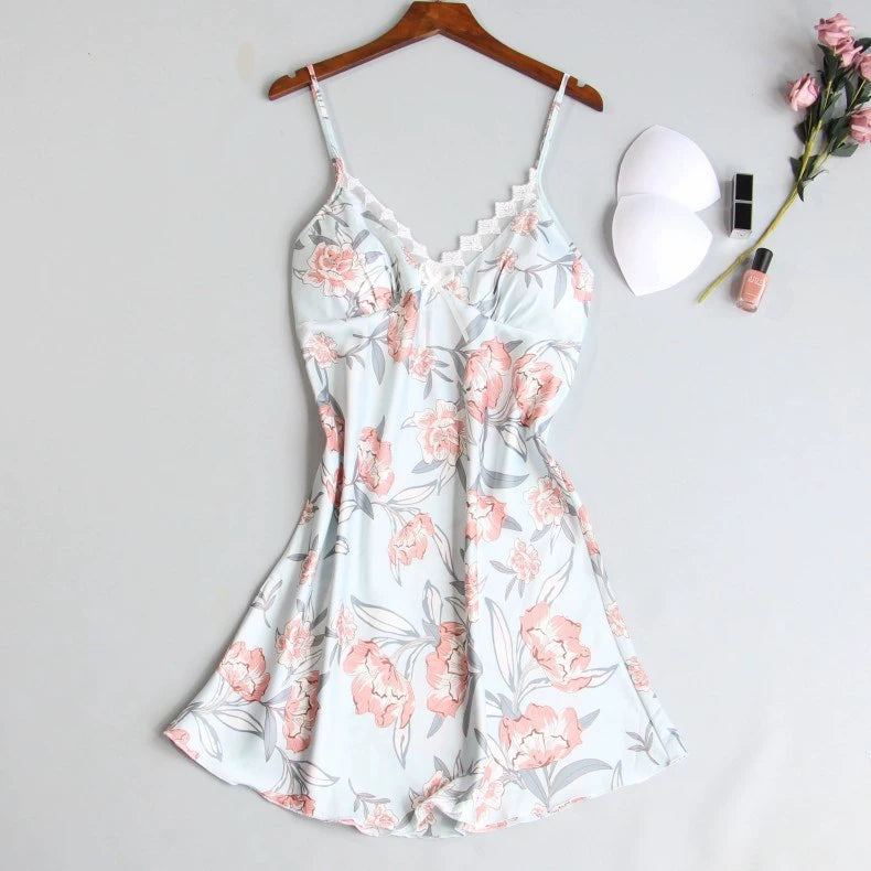 Two-piece Autumn New Sexy Lace Suspender Nightgown Women