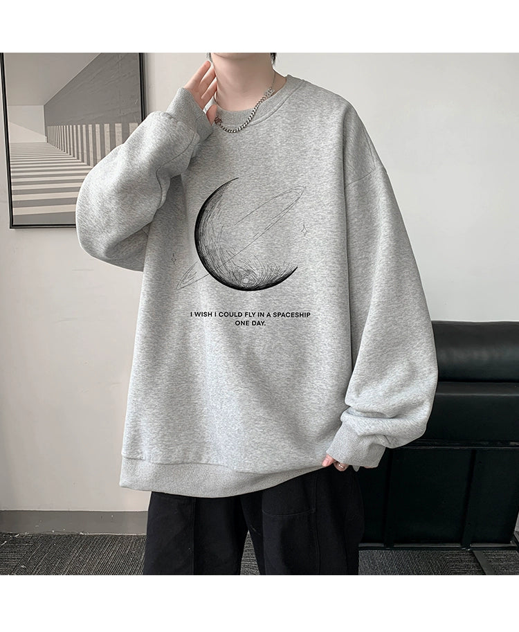 Autumn and Winter Inner Oversize Outwear round Neck Sweatshirt