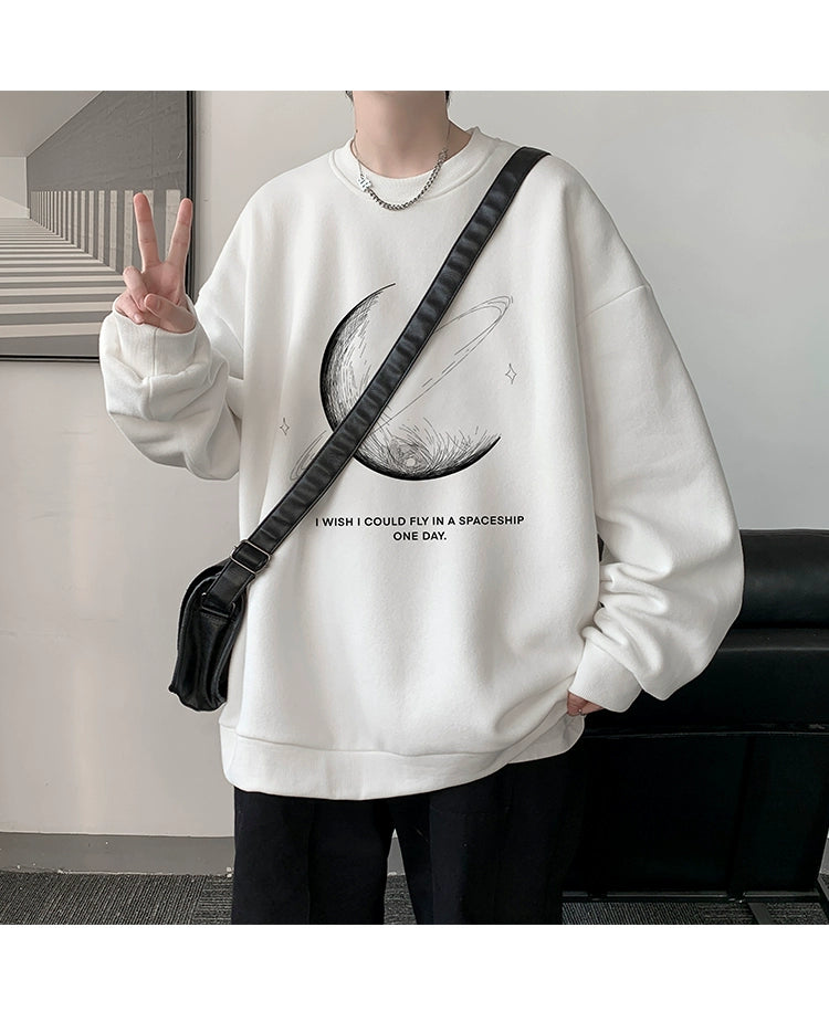 Autumn and Winter Inner Oversize Outwear round Neck Sweatshirt