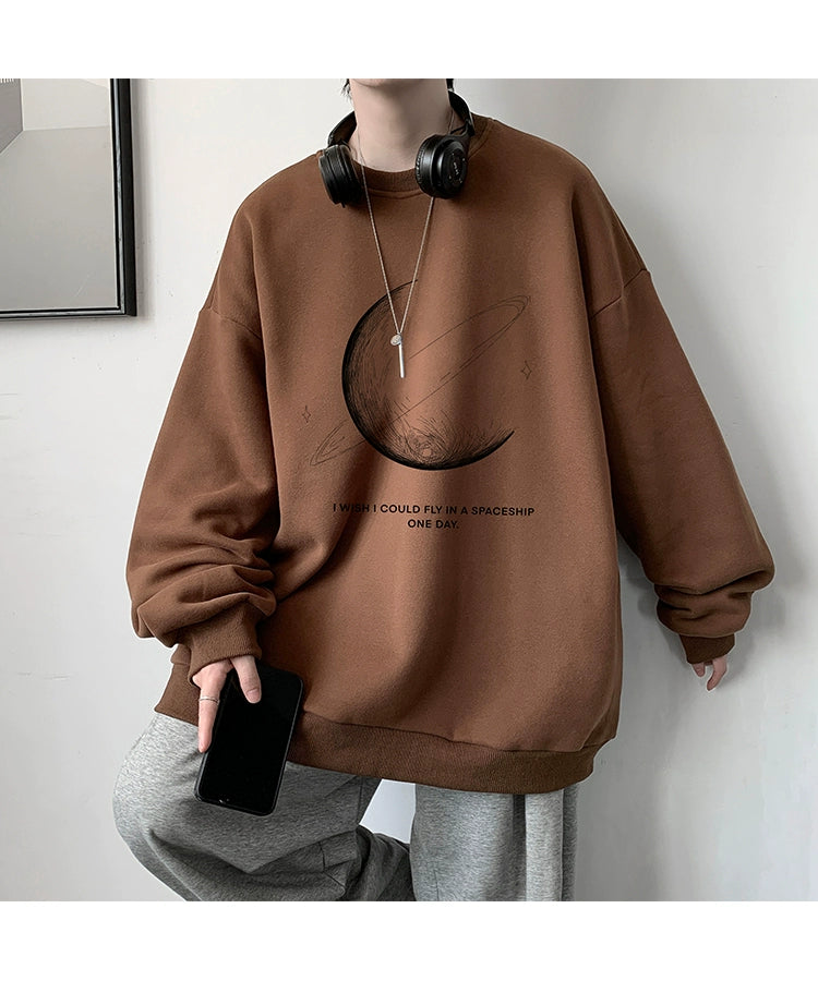 Autumn and Winter Inner Oversize Outwear round Neck Sweatshirt