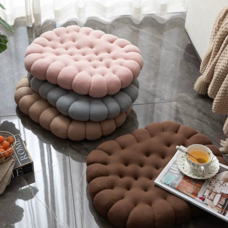 New Office Bench Seat Cushion Student's Chair Cushion Oval Biscuit Floor Seat Cushion Cushion