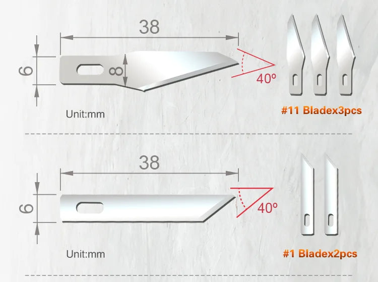 Pro'skit PD-398 handmade art carving knife set 13 blade +1 aluminum alloy handle Model repair scalpel Cutters for phone repair