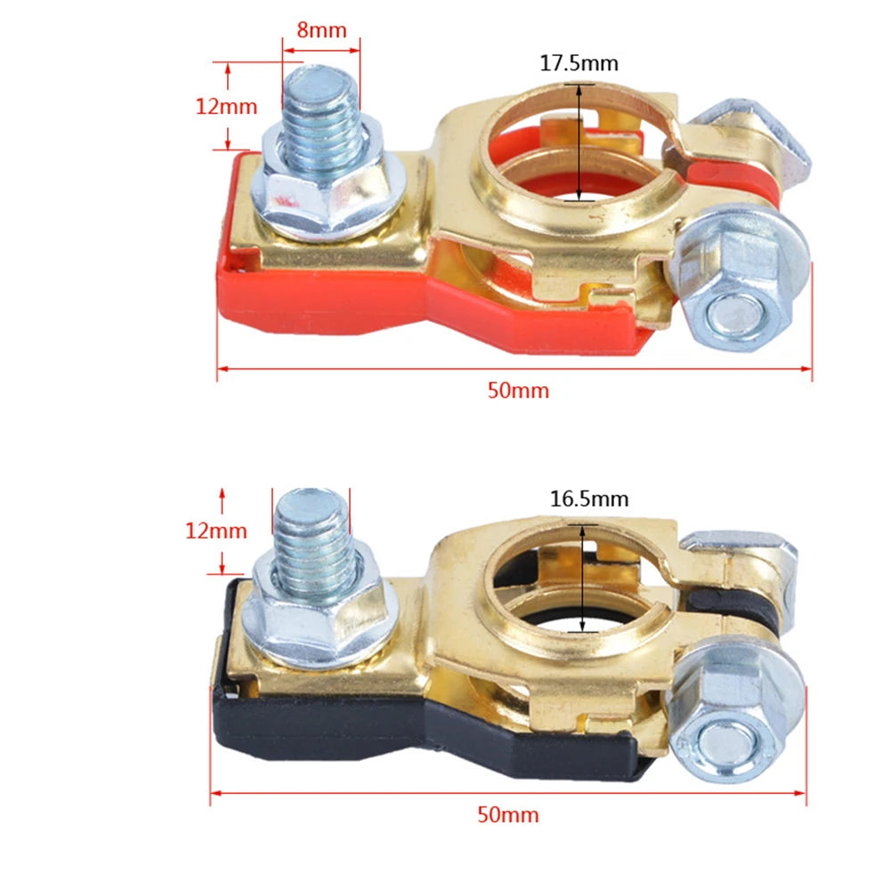 1 Pair 12V 24V Car Battery Terminals Quick Disconnect Auto Cables Connectors Wire Cable Shut-Off Connectors Auto Accessories