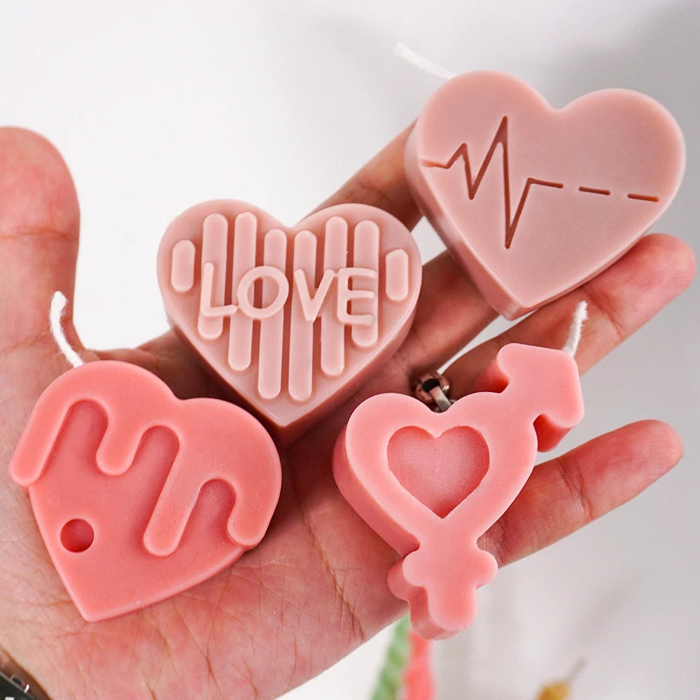 New kinds Heart Shape Silicone Soap Mold DIY Handmade Angel Love Cake Chocolate Baking Molds Aromath Soap Candle Crafts Making