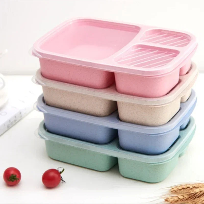 Separate lunch box Portable Bento Box Lunchbox Leakproof Food Container Microwave oven Dinnerware for Students