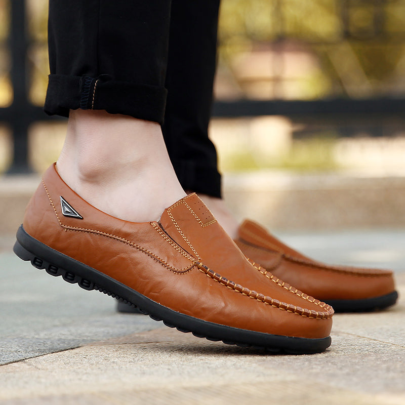 Genuine Leather Men Casual Shoes Luxury Brand Mens Loafers Moccasins 2023 Breathable Slip on Italian Driving Shoes Plus Size 47