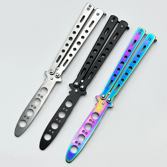 3rd Generation L2 Portable Practice Butterfly Knife GSGO Knives Stainless Steel Folding Knife Outdoor Sports Training Tools