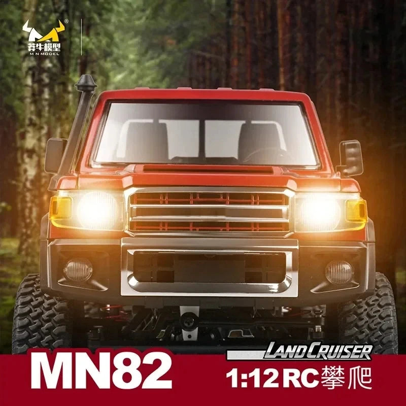 Full Scale RC CAR MN82 1:12  2.4G 4WD Off-Road Crawler Car Pick Up Truck MN82 Controllable Headlights Remote Control Toys