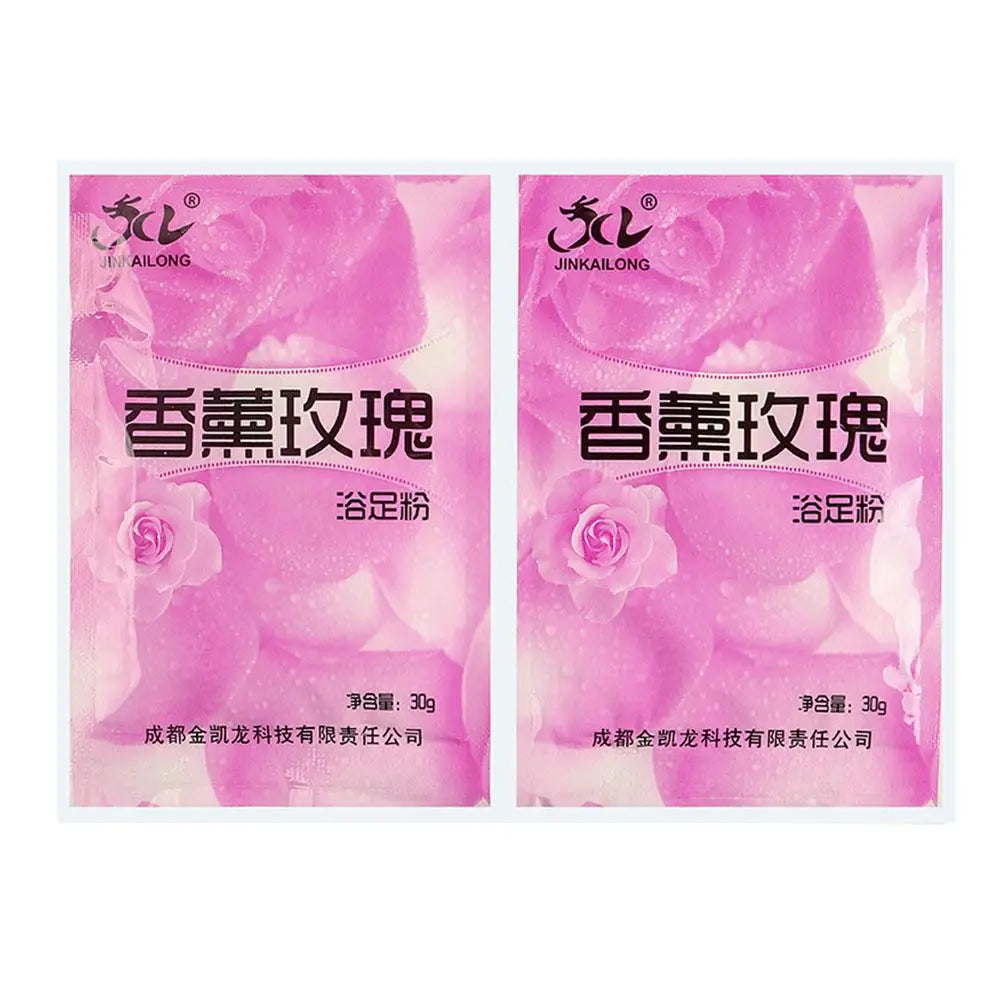 2pcs Rose Bubble Bath Powder Foot Bath Crystal Foot Bath Crystal Mud Body Foot Salt SPA Exfoliation Bath Mud Spa Pedicure