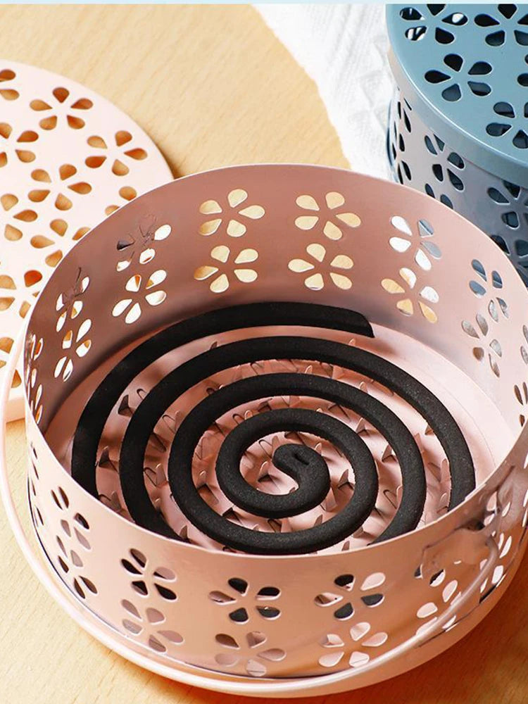 Portable Mosquito Coil Tray Holder Home Insect Repellent Anti-fire Sandalwood Incense Burner Box Anti-Mosquito Supplies