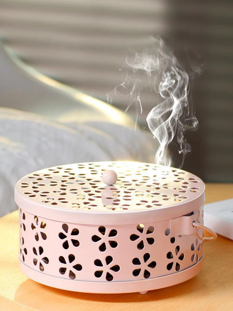 Portable Mosquito Coil Tray Holder Home Insect Repellent Anti-fire Sandalwood Incense Burner Box Anti-Mosquito Supplies