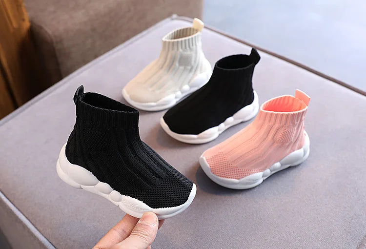 Kids Sock Shoes Knitted Fashion High Top Sneakers for Boys Girls Casual Sport Sock Sneakers 2-6 Years Children Tennis Shoes