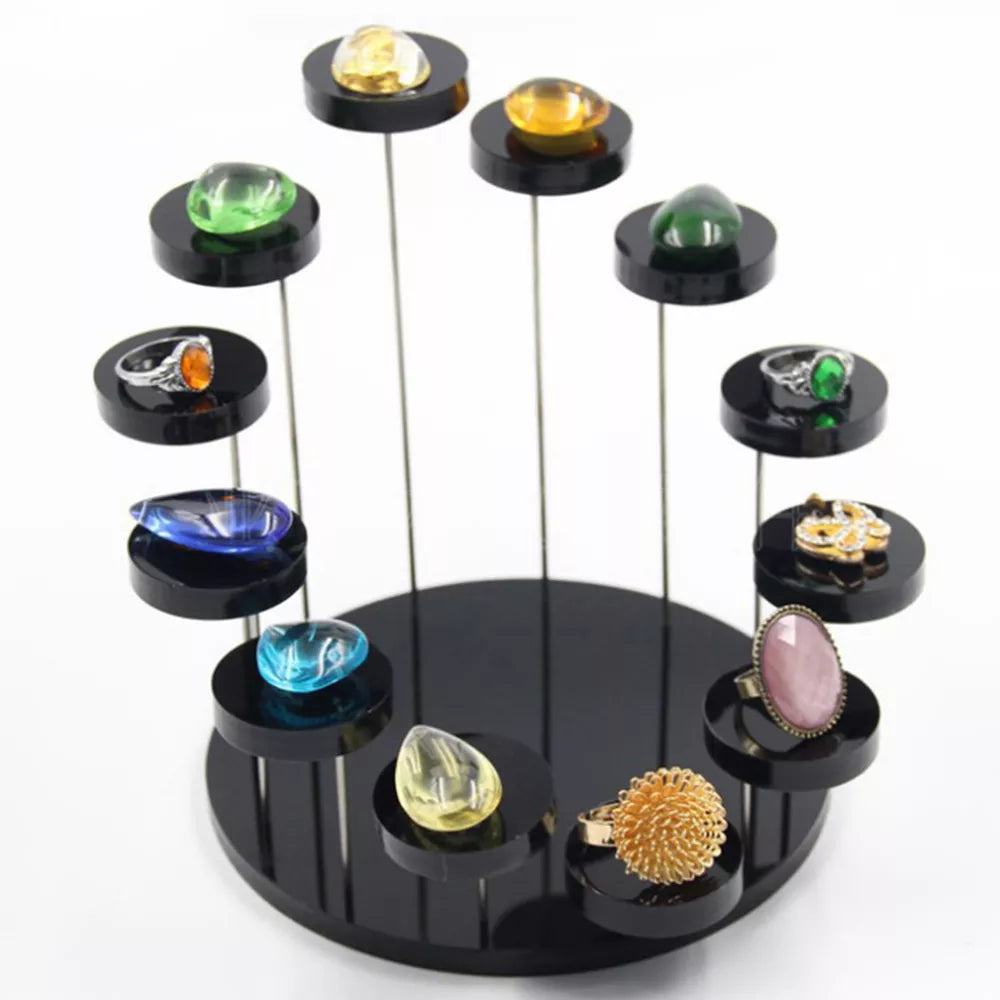 Hot Jewelry Display Stand Multi-Layers Acrylic Rings Gemstone Show Jewellery Holder Rack Mini Anime Action Figure Storage Shelf